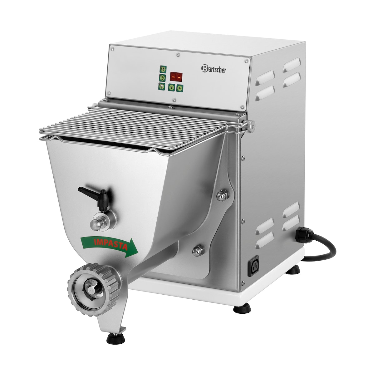 Máquina profesional para hacer pasta de acero inoxidable de 8 kg/h - 370 vatios - 230 voltios - Bartscher