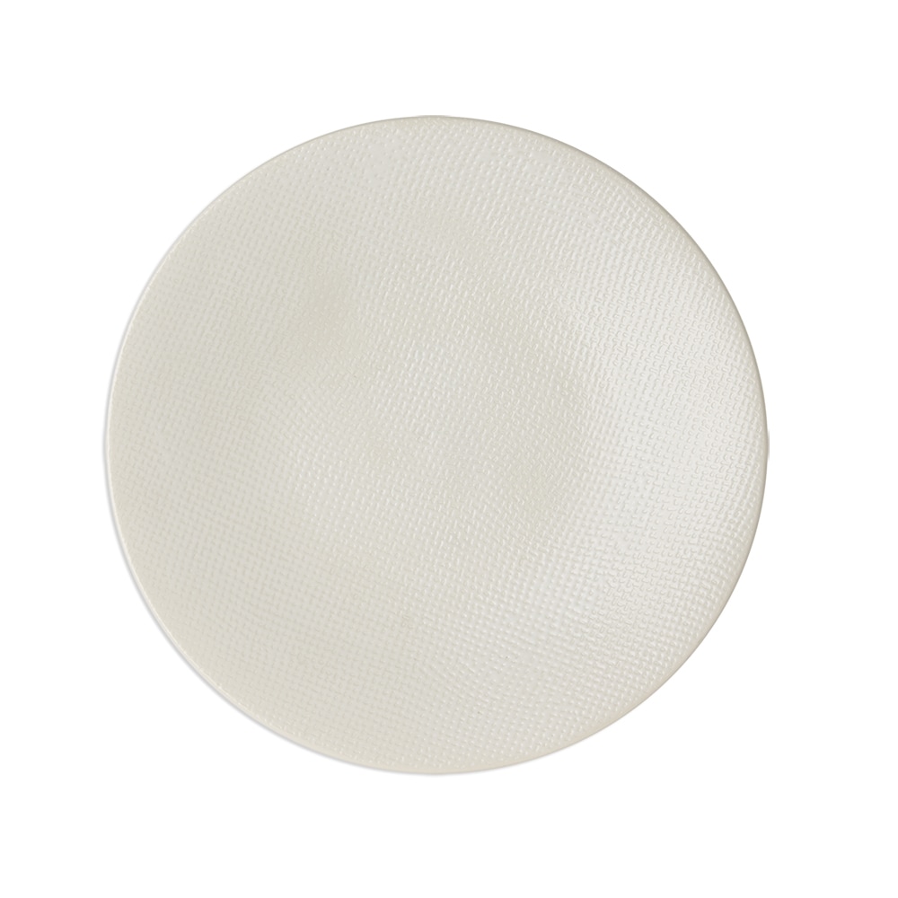 Assiette de présentation Vésuvio blanc 31 cm -  Rond Grès Table Passion 31.00x31.00 cm