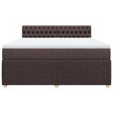 thumbnail of vidaXL Boxspringbett mit Matratze Dunkelbraun 180x200 cm Stoff