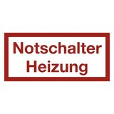 thumbnail of Notschalter Heizung, Textschild, Folie, 80x40 mm