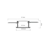 thumbnail of 2m LED Alu Profile Schiene Unterputz Profil mit Milchglas Abdeckung Kanal System für LED-Streifen Profil P