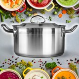 thumbnail of Kochtopf 15 L Edelstahl 34 cm Deckel Suppentopf Gulaschkessel Universaltopf Induktion