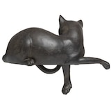 thumbnail of Dekofigur Figur Katze Kater liegend Kantenhocker Polyresin Antik Stil H 20 cm