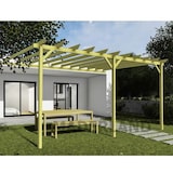 thumbnail of Pérgola madera adosada ZAMORA • 600x300 cm • tratada • madera maciza