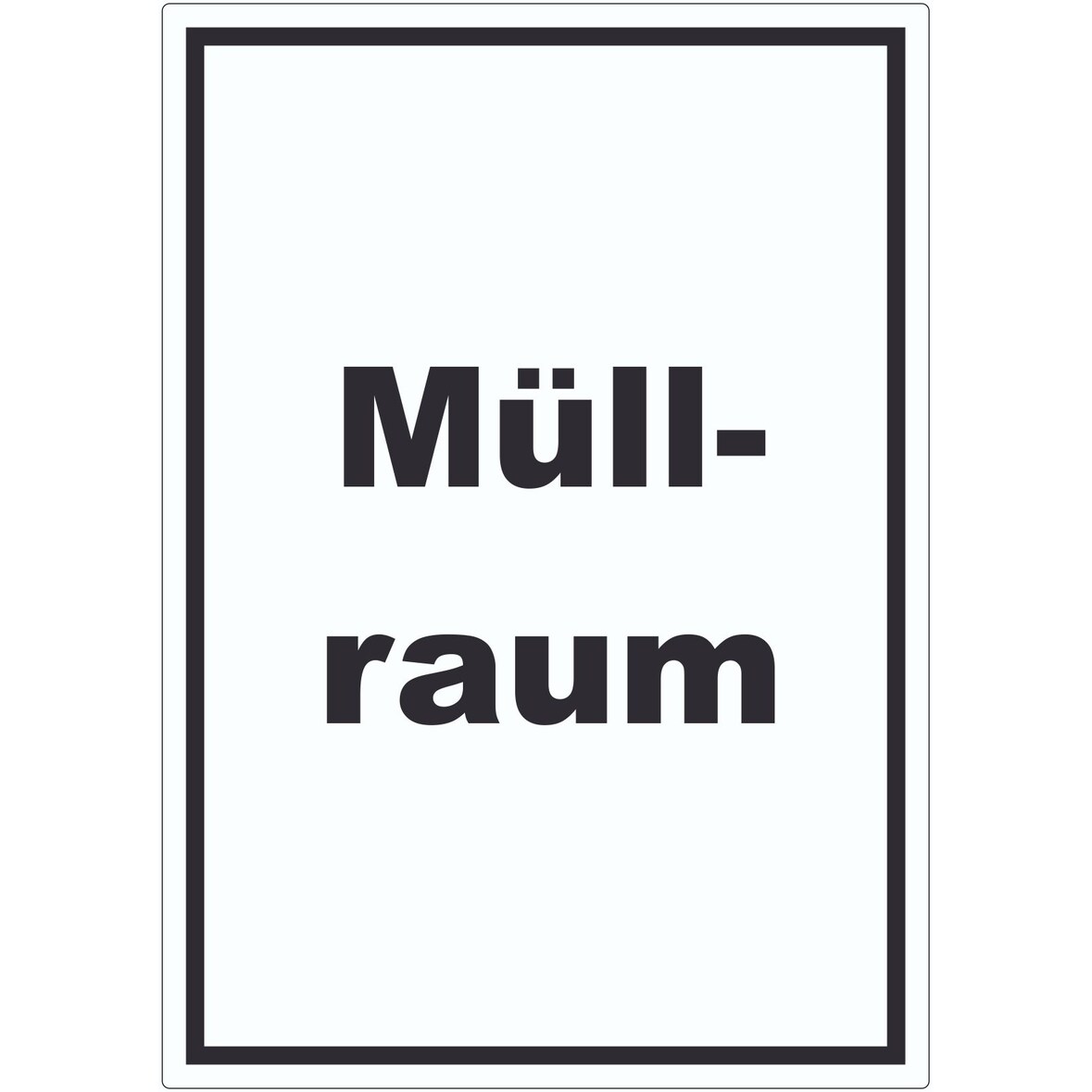 Müllraum Aufkleber mit Text Abfall Mülltrennung hochkant A6 (105x148mm)