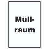 thumbnail of Müllraum Aufkleber mit Text Abfall Mülltrennung hochkant A6 (105x148mm)