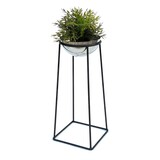thumbnail of DanDiBo Blumenhocker Metall mit Topf Schwarz Silber 56 cm Blumenständer 96078 M Blumensäule Modern Pflanzenständer Pflanzenhocker