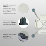 thumbnail of Duschstuhl mit Rückenlehne 8 fach höhenverstellbar 39-53cm Anti Rutsch Sitzfläche