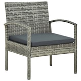 thumbnail of vidaXL 4-tlg. Garten-Lounge-Set mit Auflagen Poly Rattan Grau