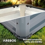 thumbnail of AREBOS Letto rialzato in metallo 180x90x79 cm Letto da giardino Letto per verdure