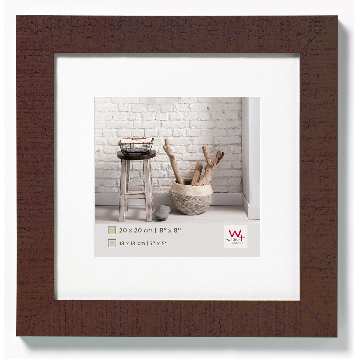 Home Holz Bilderrahmen 20x20 cm NUSSBAUM