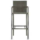 thumbnail of vidaXL Barkrukken 2 st poly rattan grijs