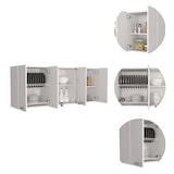 thumbnail of TUHOME Mueble de Pared Cocina con Cristal 150, con multiples puertas - Blanco