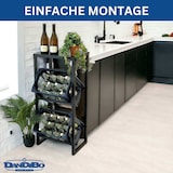 thumbnail of DanDiBo Getränkekistenregal 2 Kisten mit Ablage Schmal Metall Stehend 96541 Getränkekistenhalter 100 cm Getränkekistenständer Flaschenkistenregal