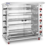 thumbnail of Royal Catering - Royal Catering Rôtissoire poulet - à gaz - 5 broches - avec éclairage et roues Rôtissoire professionnelle Broche à poulet