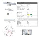 thumbnail of Aloni LED-Spiegelleuchte 12W Wandlampe Bad Beleuchtung Lampe