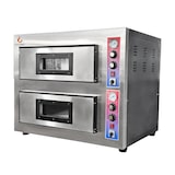 thumbnail of Gasfrit - Horno de Pizza  2 boca Eléctrico 4 + 4  x 33 mm con Suelo Cerámico Refractario y Termostato de Calidad | Temperatura max 500°C - 9600 w