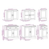 thumbnail of vidaXL 7-tlg. Küchenschrank-Set Porto Schwarz Holzwerkstoff