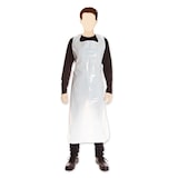 thumbnail of Schürze einweg geblockt ca. 60 my aus LDPE Weiß 25 Stück 125x75 cm Einwegschürze Einmalschürze