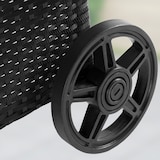 thumbnail of Casaria® Sonnenliege 2er Set mit Rollen Auflage Schwarz Creme