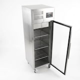 thumbnail of Romux® Gefrierschrank mit 1 Türen Glastüren 68 cm mit Umluftkühlung | Gastro Gefrierschrank aus Edelstahl mit 600 L Kapazität - 6 Einlegeböden 580 W
