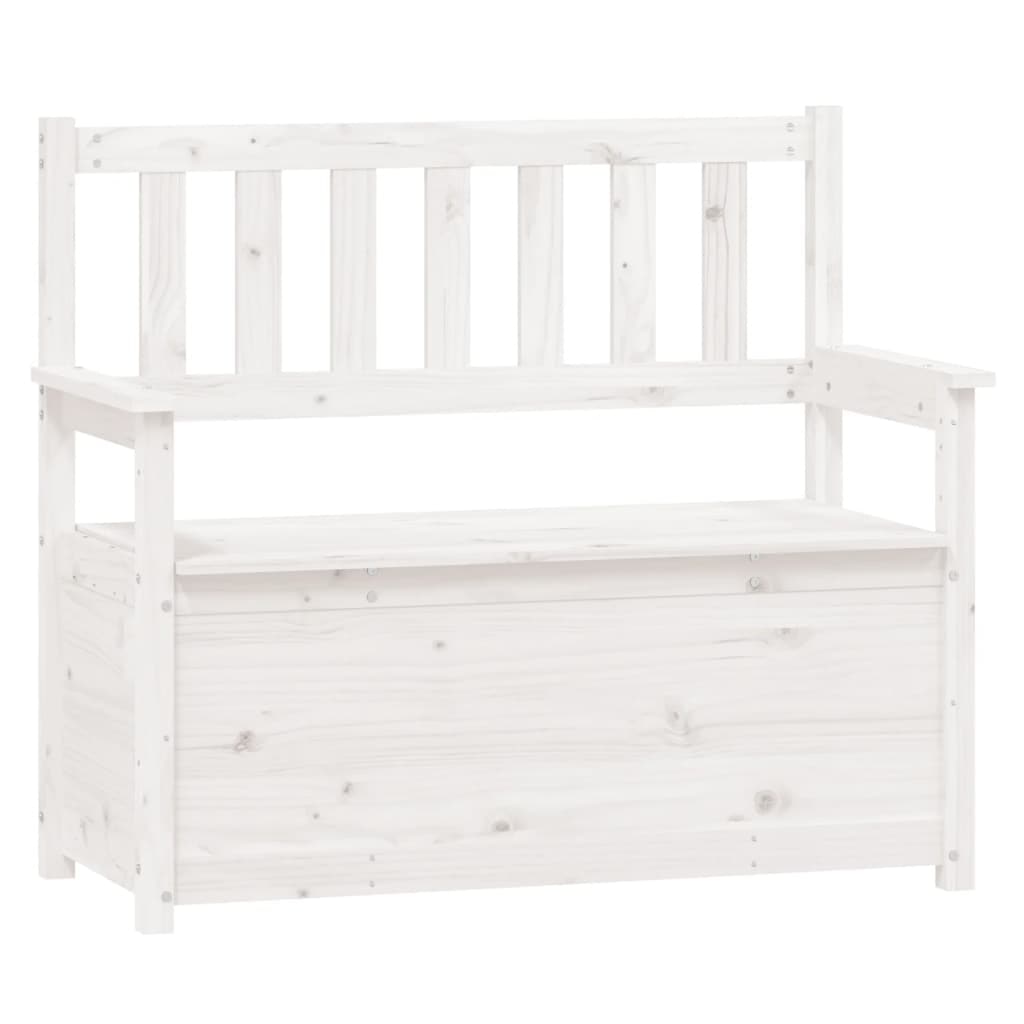 Helloshop26 - Bank 112,5 x 51,5 x 96,5 cm Kiefernholz massiv weiß 02_0010518