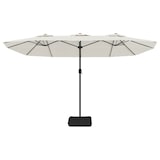 thumbnail of Sombrilla doble blanco arena 449x245 cm