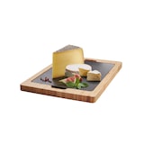 thumbnail of CHEF CUISINE Thermo Servier- und Schneidebrett, Bambus-Holz mit Natur-Schiefer Einleger, ästhetisches Servieren, vielseitig einsetzbar