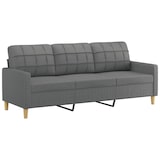 thumbnail of vidaXL 3-Sitzer-Sofa mit Zierkissen Dunkelgrau 180 cm Stoff