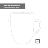 thumbnail of 6er Set Kaffeebecher Hirsch konisch 400 ml 2x Rot, Grün, Grau Glühwein Tasse