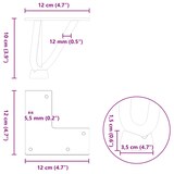 thumbnail of vidaXL Haarnadelbeine für Couchtisch 4 Stk. Anthrazit 10 cm Massivstahl