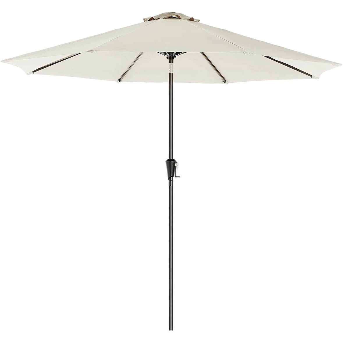 Helloshop26 - Sonnenschirm für den Garten Sonnenschutz schützendes Polyestergewebe achteckig neigbar Kurbelgriff für Balkon 12_0000797