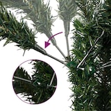 thumbnail of vidaXL Künstlicher klappbarer Weihnachtsbaum Grün 210 cm PVC, Stahl