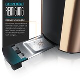 thumbnail of Arendo Toaster für 4 Scheiben, 1500W, Langschlitz, Brötchenaufsatz, Wärmeisoliert, Display, Kupfer