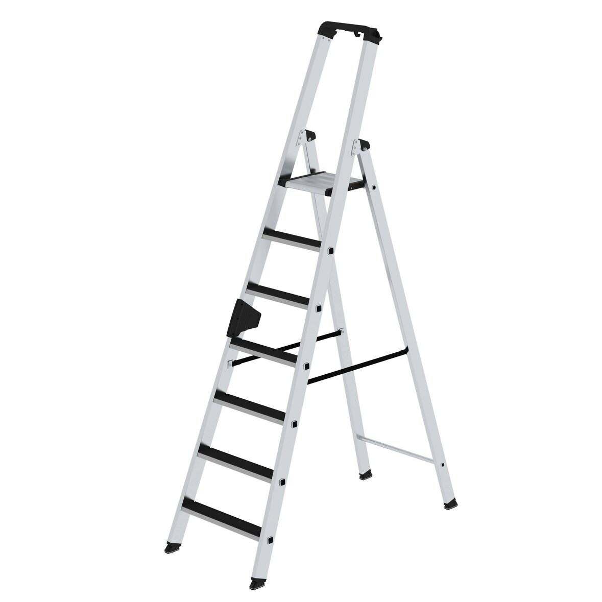 PROREGAL Stufen-Stehleiter einseitig begehbar mit clip-step 7 Stufen