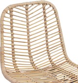 thumbnail of vidaXL Barstuhl 2 pcs Natur 44,5 x 53 x 111 cm Rattan und Eisen