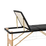 thumbnail of 3 Zonen Massageliege-Set Daniel mit Polsterung, Rollen und Holzgestellschwarz