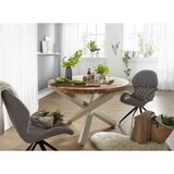 thumbnail of Design Esszimmertisch BOHA rund Ø 120 cm x 75 cm Akazie Massiv-Holz, Landhaus Esstisch 4 Personen, Küchentisch Tisch für Esszimmer