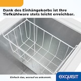 thumbnail of Exquisit Gefriertruhe, Kombigerät, 2-in-1, 99 Liter, Tiefkühltruhe, Kühlen, 4-Sterne-Gefrieren, Gefrierkorb, GT100-050E weiss