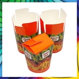 thumbnail of DayBays 500 Stk. Dönerbox 16 OZ 500 ml Papier+PE-beschichtet mit Druck Motiv "Guten Appetit" Rund Rot