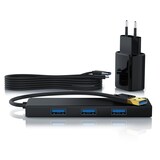 thumbnail of Primewire USB 3.2 Hub mit Netzteil, Ultra Slim 4-Port Verteiler, Datenhub für PC PS4 Notebook Netbook Laptop Ultrabook Tablet-PC MacBook, Bus-Powered