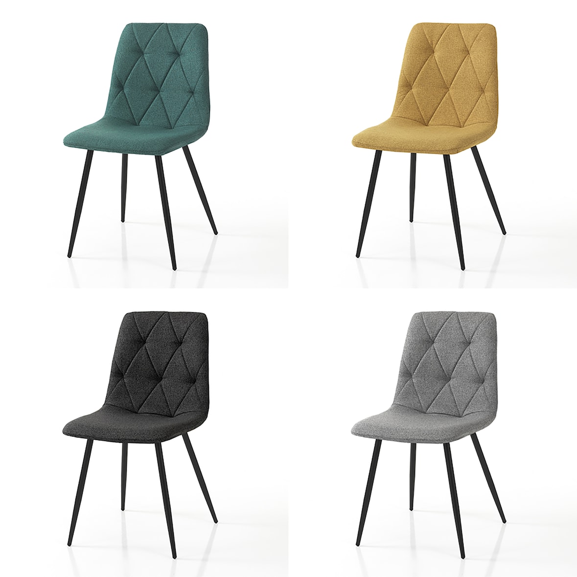 Oreste Luchetta Set 4 Sedie BELLS COLORS (4 sedie colorate) H.84 L.44 P.54