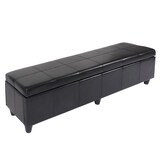 thumbnail of BERLINLODGE Bank Sitzbank mit Aufbewahrung Lars XXL HxBxT 45x180x45cm Creme Kunstleder