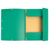 thumbnail of Exacompta  Cod. 55503E - Cartella 3 lembi con elastici in cartoncino lustré 400 g/mq - 24x32cm verde - Confezione da  25 pz.