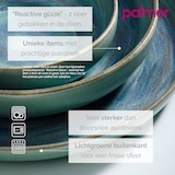thumbnail of palmer Miami tiefe Teller - 2er-Set, Steingut, Ø 27 cm, grün blauer Ton, für Pasta, Suppe oder als Servierteller, stapelbar, spülmaschinenfest