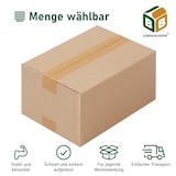 thumbnail of 25 x Faltkarton (260 x 170 x 120 mm) stabil 1-wellig Versandkarton Päckchen DHL Hermes Schachtel Box Paket braun BB-Verpackungen