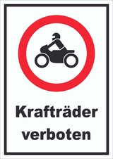 thumbnail of Schild Verbot Krafträder A0 (841x1189mm)