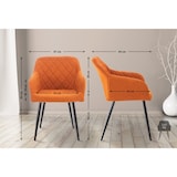 thumbnail of Set van 4 Eetkamerstoelen Shila oranje/Stof
