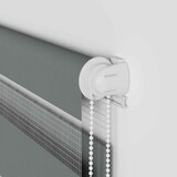 thumbnail of vidaXL Zebra rolgordijn 140x150 cm stofbreedte 135,9 cm donkergrijs