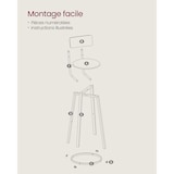 thumbnail of Helloshop26 - Banquetas altas conjunto de 2 com assento acolchoado 39 x 39 x 100 cm apoio para os pés fácil montagem estilo 12_0004970